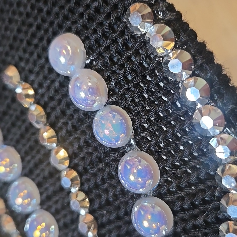 Black "Blinged Out" Sun Visor - Picture 3 of 9